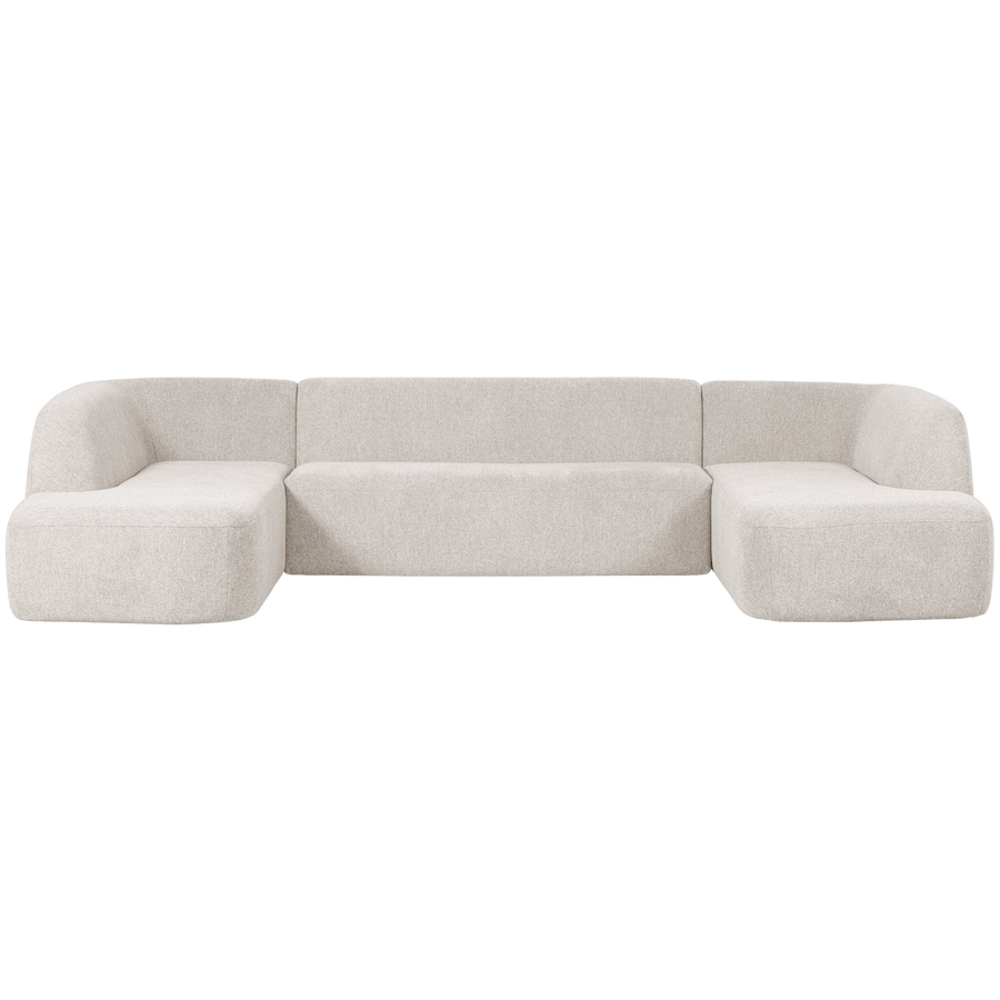 SLOPING U-VORM BANK PEARL MELANGE