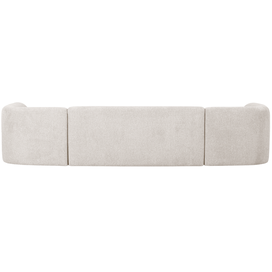 SLOPING U-VORM BANK PEARL MELANGE