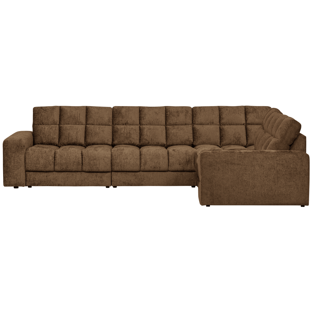 SECOND DATE HOEKBANK RECHTS STRUCTURE VELVET BRASS