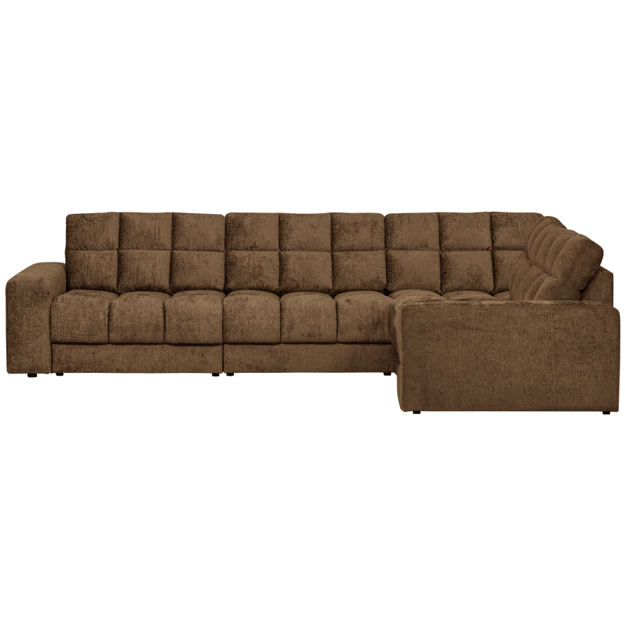 SECOND DATE HOEKBANK RECHTS STRUCTURE VELVET BRASS