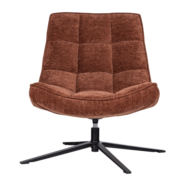 MAUDI DRAAIFAUTEUIL CHENILLE STRUCTUUR BRUIN