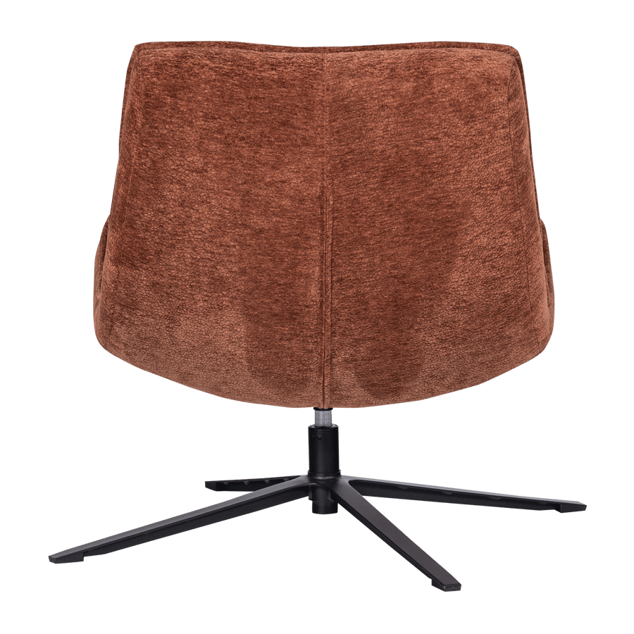 MAUDI DRAAIFAUTEUIL CHENILLE STRUCTUUR BRUIN