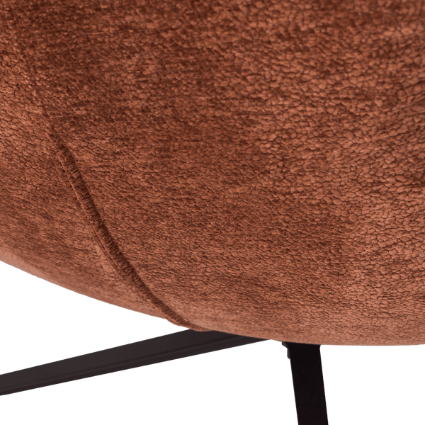 MAUDI DRAAIFAUTEUIL CHENILLE STRUCTUUR BRUIN