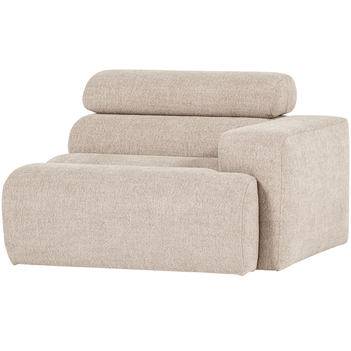 NOVI 1-ZITS ELEMENT ARM RECHTS BOUCLE NATUREL
