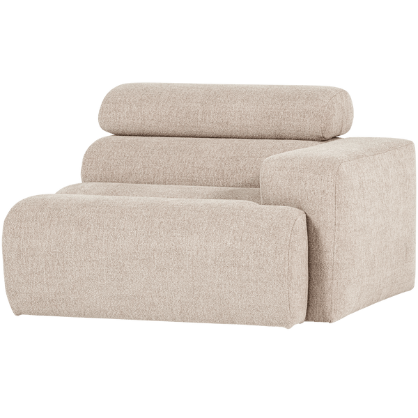 NOVI 1-ZITS ELEMENT ARM RECHTS BOUCLE NATUREL