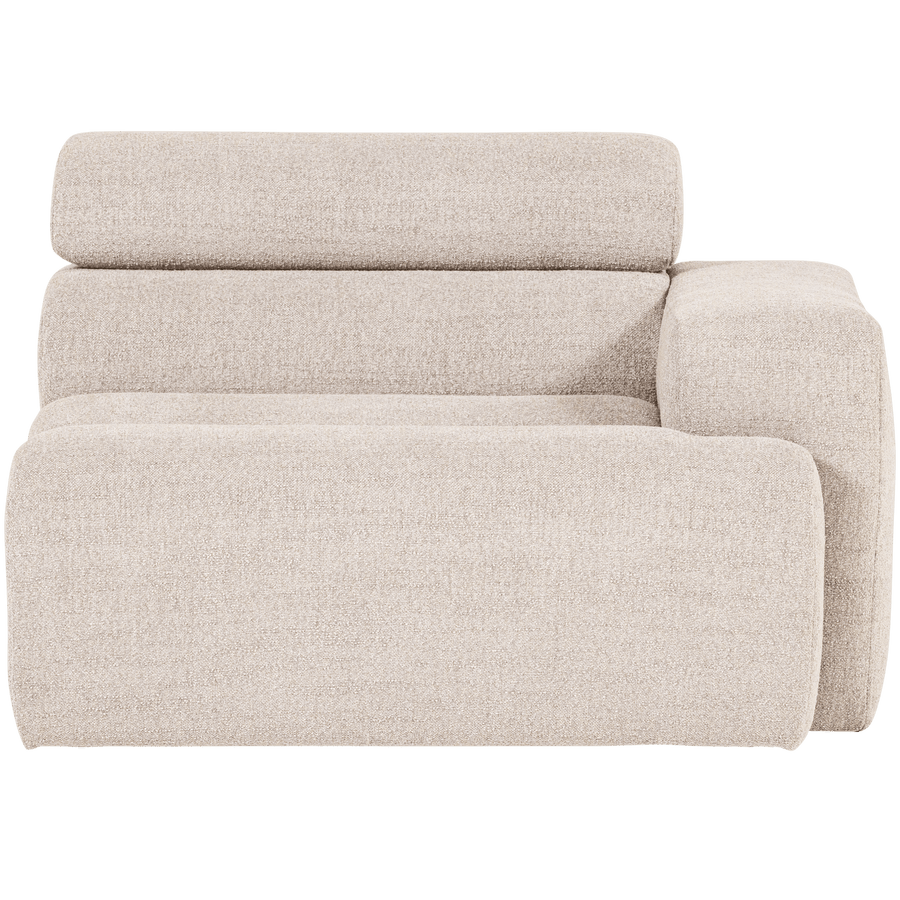 NOVI 1-ZITS ELEMENT ARM RECHTS BOUCLE NATUREL