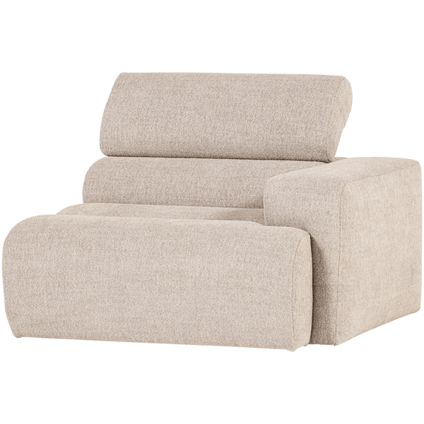 NOVI 1-ZITS ELEMENT ARM RECHTS BOUCLE NATUREL
