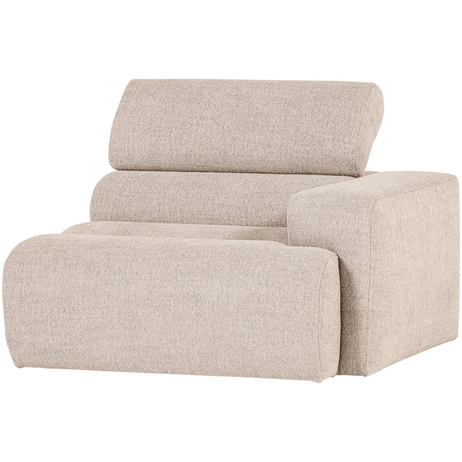 NOVI 1-ZITS ELEMENT ARM RECHTS BOUCLE NATUREL