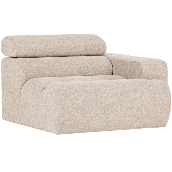 NOVI 1-ZITS ELEMENT ARM RECHTS BOUCLE NATUREL