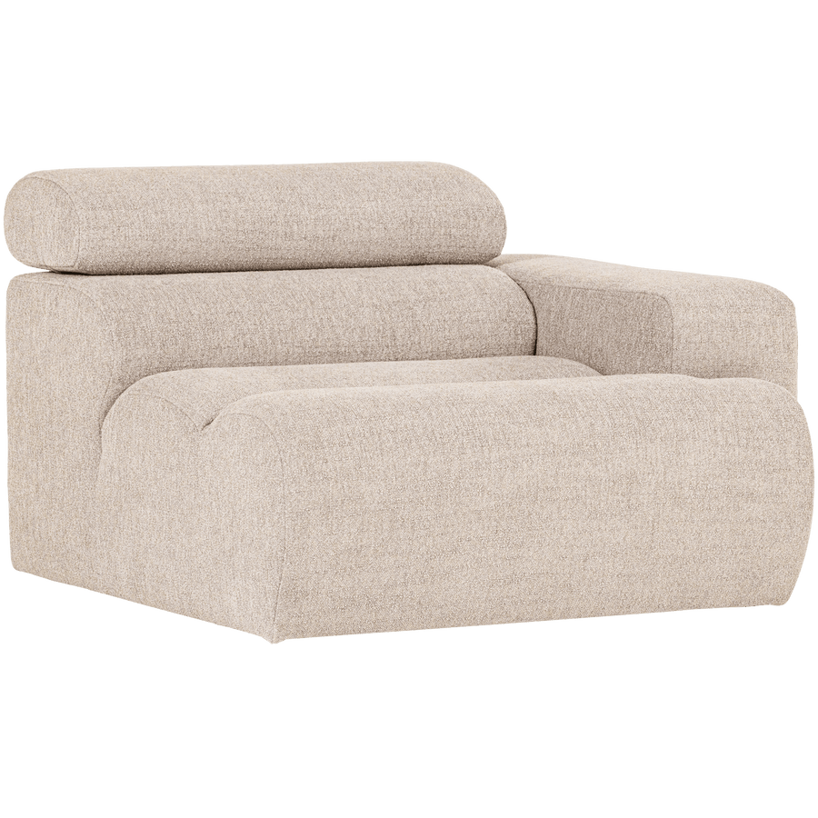 NOVI 1-ZITS ELEMENT ARM RECHTS BOUCLE NATUREL