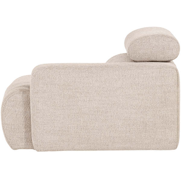 NOVI 1-ZITS ELEMENT ARM RECHTS BOUCLE NATUREL