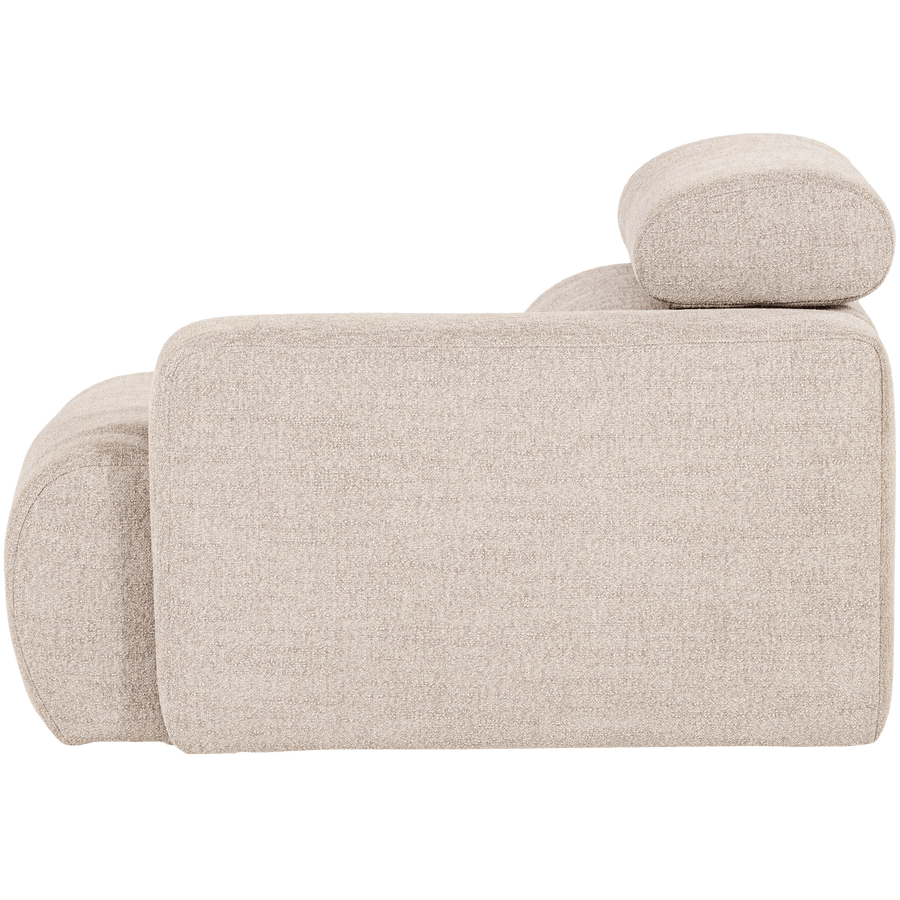 NOVI 1-ZITS ELEMENT ARM RECHTS BOUCLE NATUREL