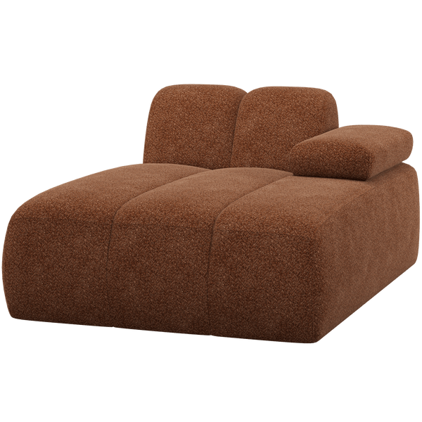 MOJO CHAISE LONGUE ELEMENT RECHTS WOLLIG ROESTBRUIN