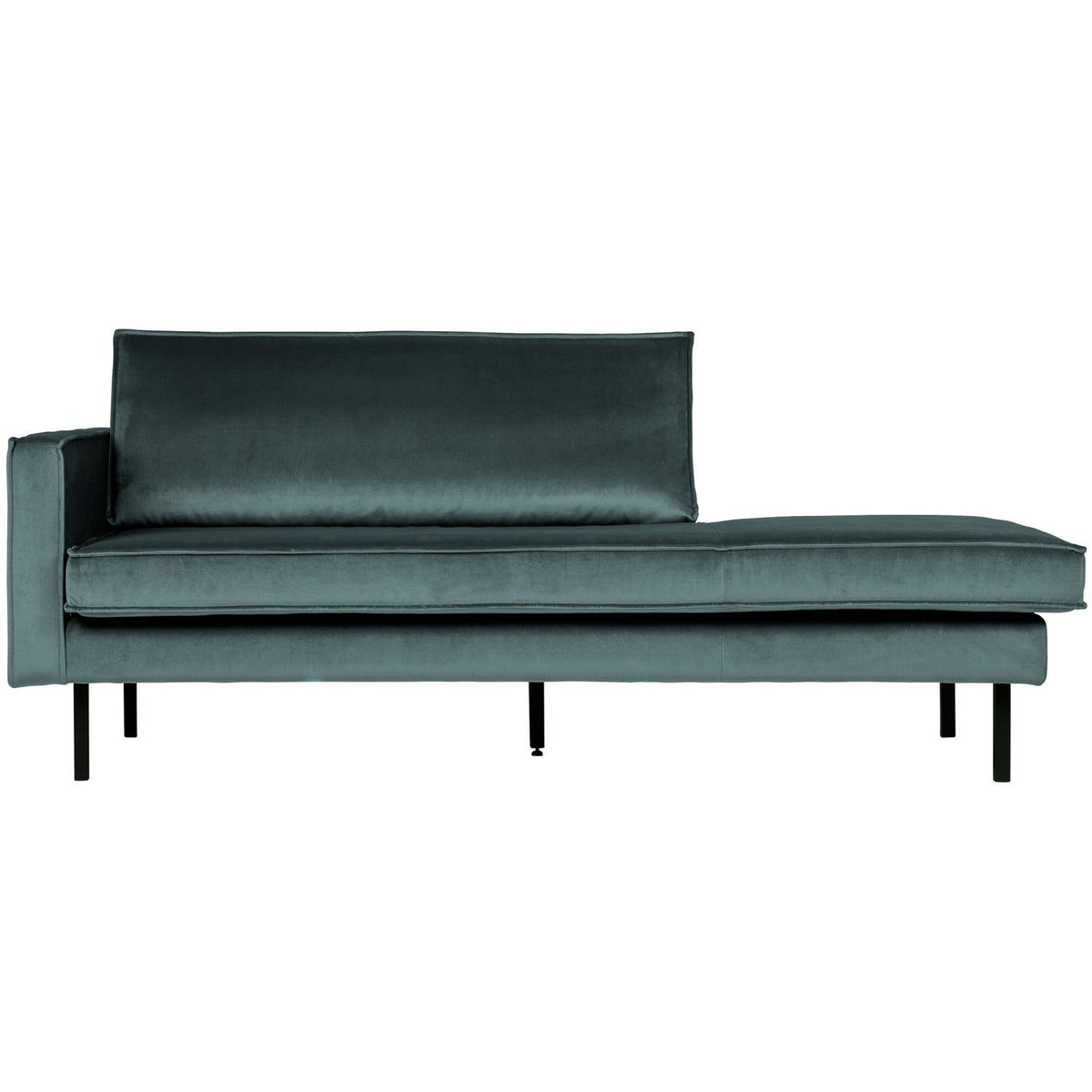 RODEO DAYBED LINKS VELVET GROENBLAUW