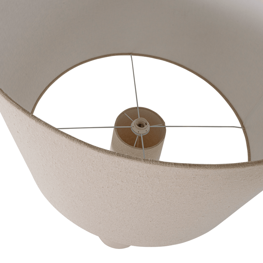 LOFT VLOERLAMP XXL METAAL/BOUCLE NATUREL 160XO70 CM