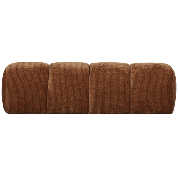 MOJO EETBANK 164 CM RIBSTOF ROESTBRUIN