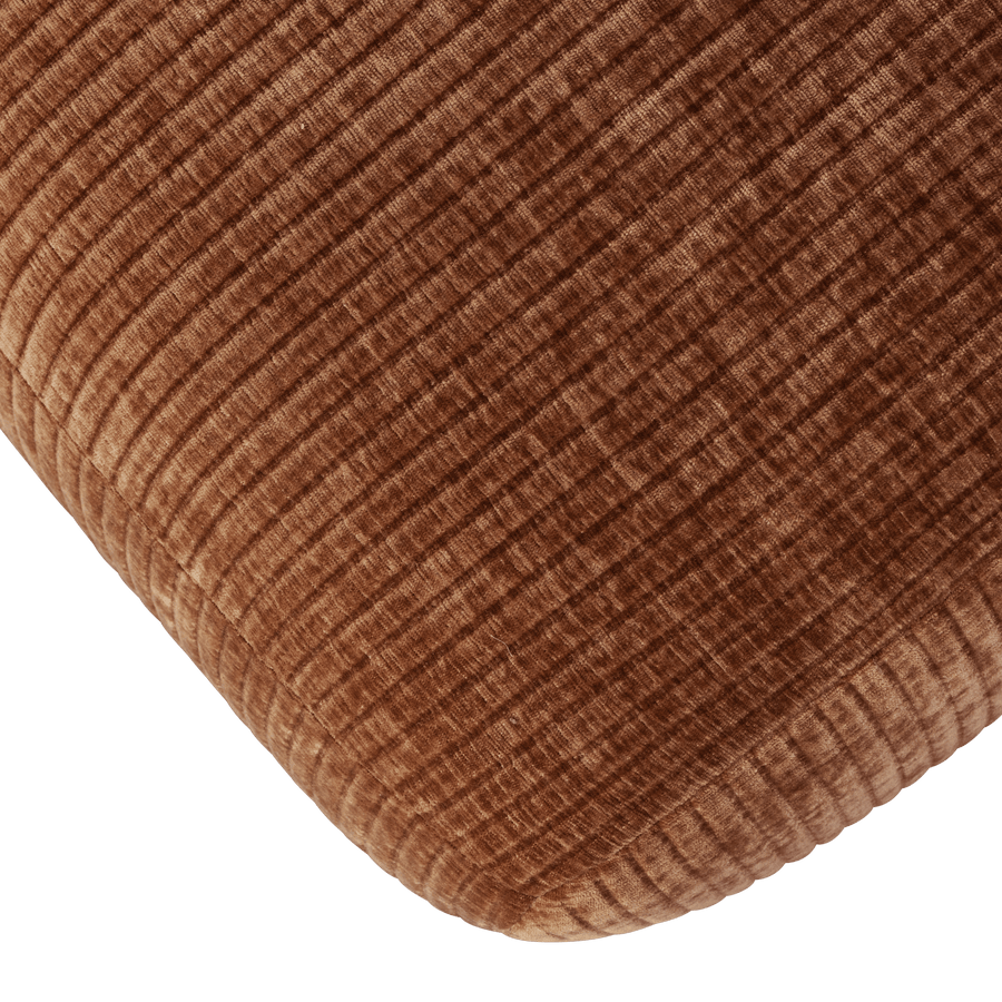 MOJO EETBANK 164 CM RIBSTOF ROESTBRUIN
