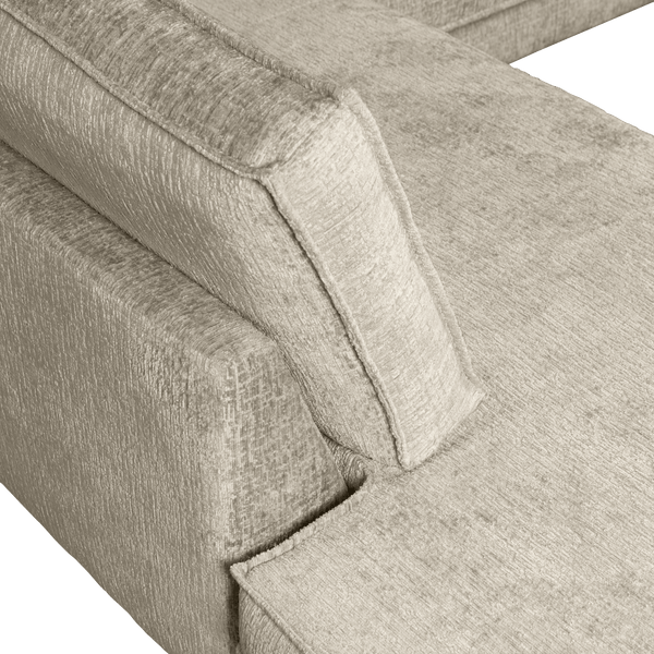 RODEO HOEKBANK LINKS STRUCTURE VELVET WHEATFIELD