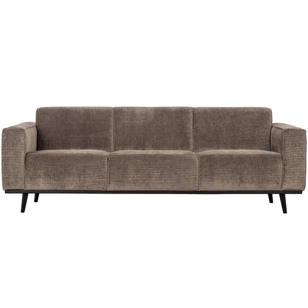 STATEMENT 3-ZITS BANK 230 CM RIBSTOF TAUPE