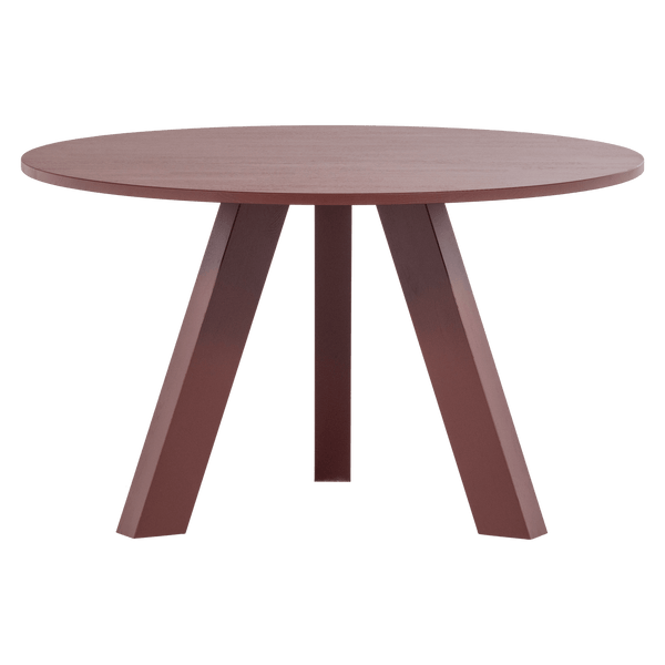 RHONDA EETTAFEL O129 CM EIKEN BORDEAUXROOD [fsc]