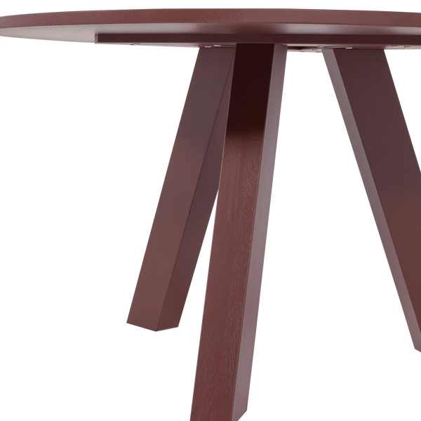 RHONDA EETTAFEL O129 CM EIKEN BORDEAUXROOD [fsc]
