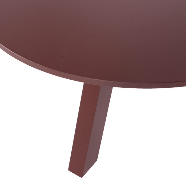RHONDA EETTAFEL O129 CM EIKEN BORDEAUXROOD [fsc]
