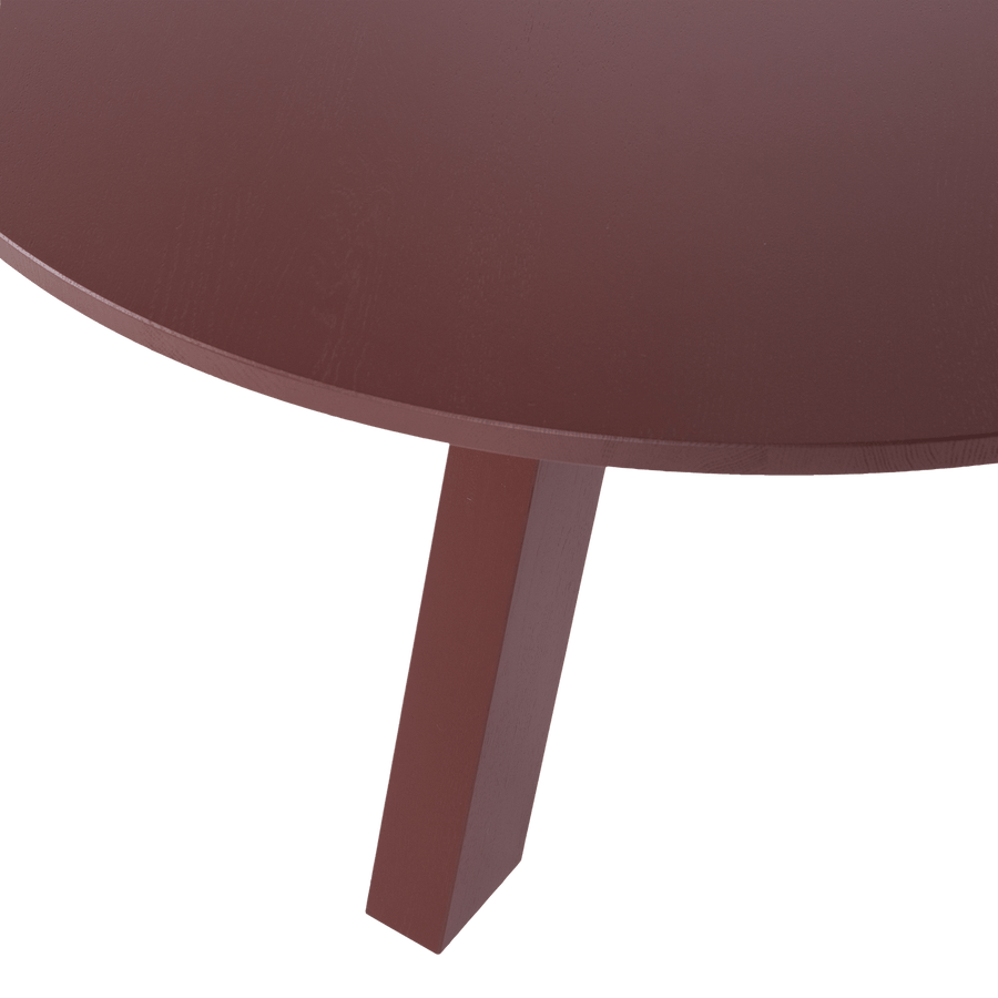 RHONDA EETTAFEL O129 CM EIKEN BORDEAUXROOD [fsc]