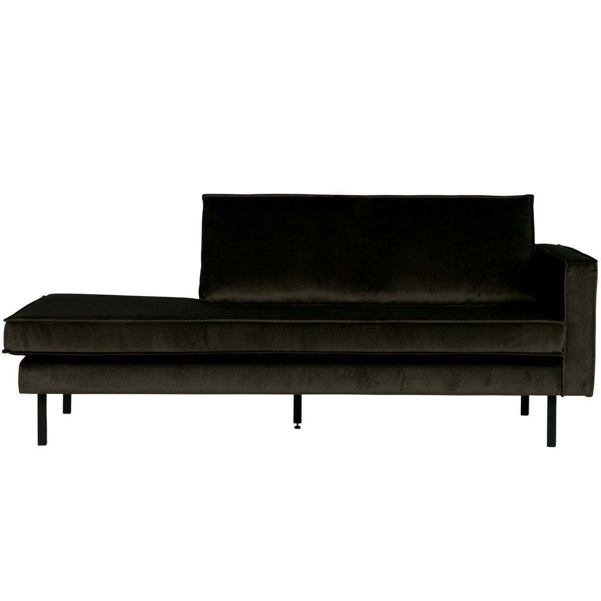 RODEO DAYBED RECHTS VELVET DONKERGROEN