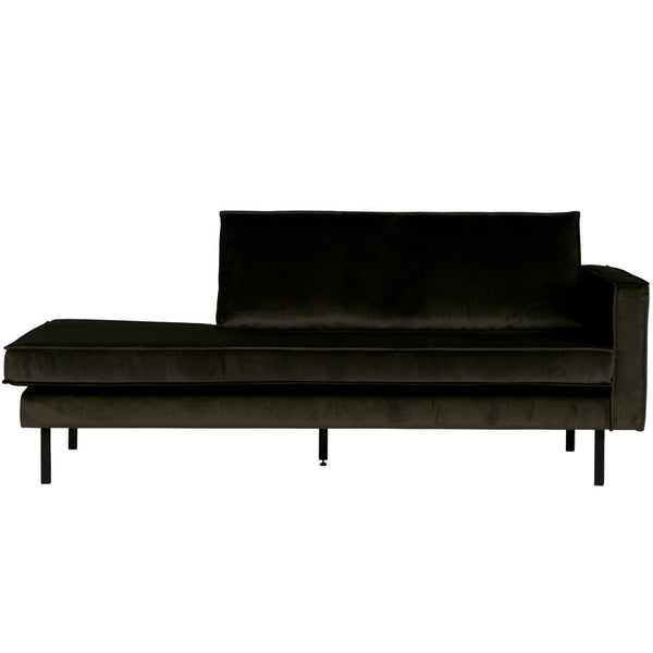 RODEO DAYBED RECHTS VELVET DONKERGROEN