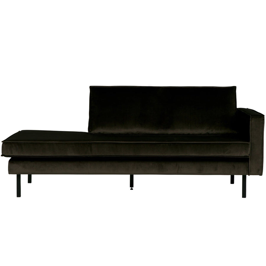 RODEO DAYBED RECHTS VELVET DONKERGROEN