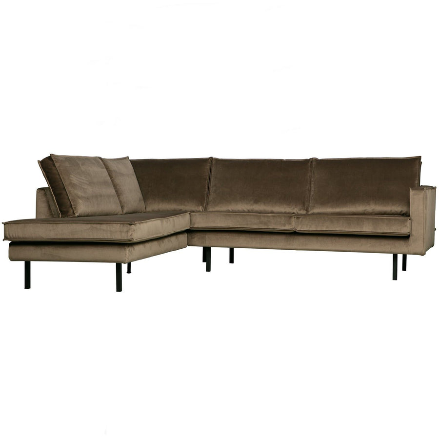 RODEO HOEKBANK LINKS VELVET TAUPE