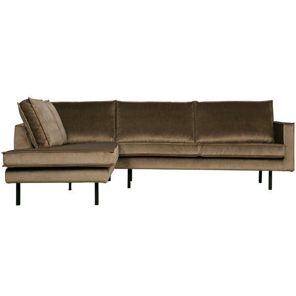 RODEO HOEKBANK LINKS VELVET TAUPE