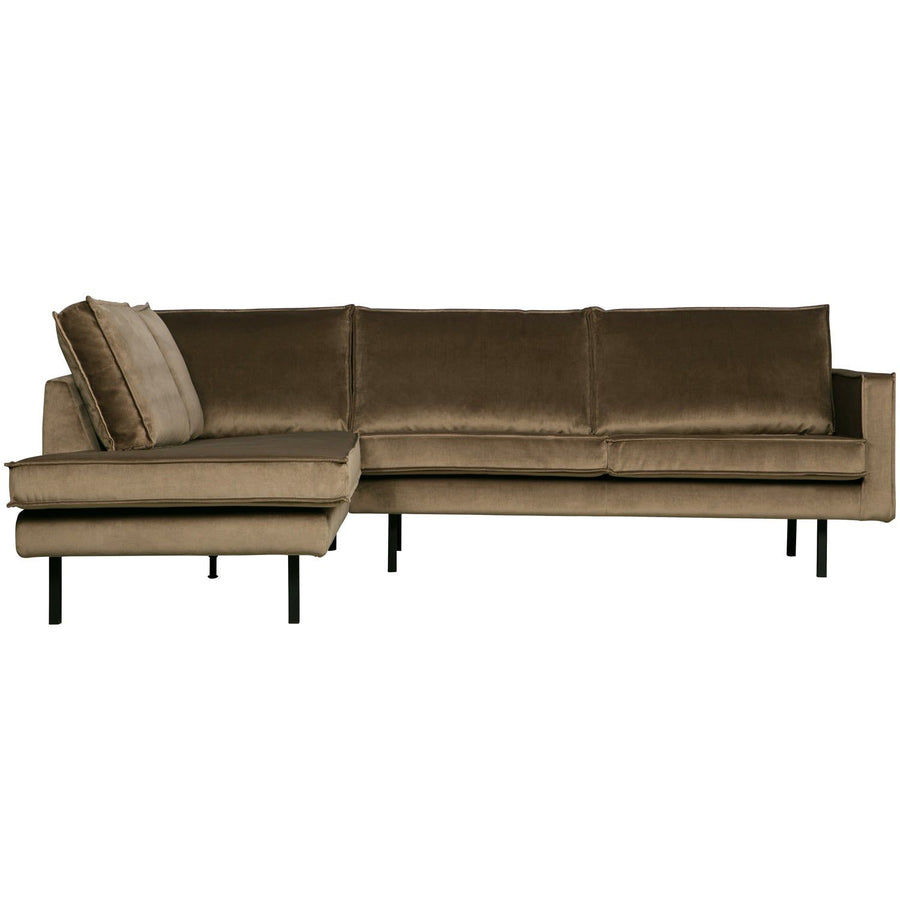RODEO HOEKBANK LINKS VELVET TAUPE