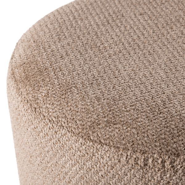 ISLEN POEF MET DRAAIVOET BOUCLE BRUIN