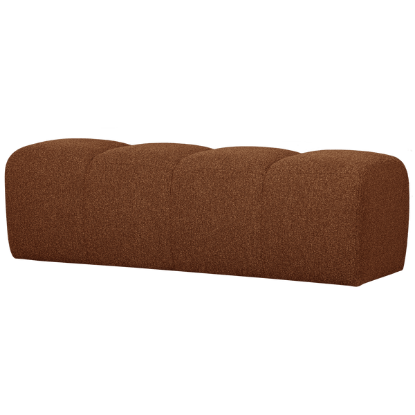 MOJO EETBANK 164 CM BOUCLE ROESTBRUIN MELANGE