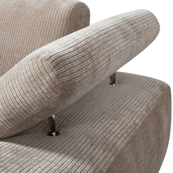 MOJO CHAISE LONGUE ELEMENT RECHTS RIBSTOF DONKERZAND