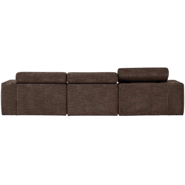 NOVI CHAISE LONGUE BANK RECHTS DONKERBRUIN MELANGE
