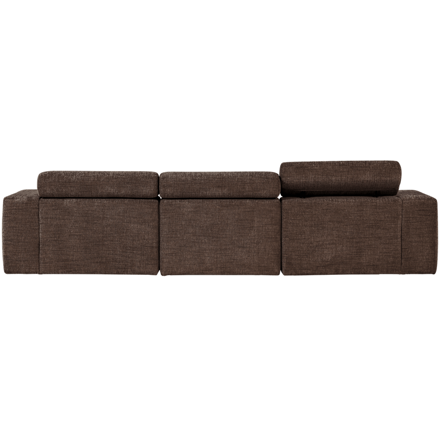NOVI CHAISE LONGUE BANK RECHTS DONKERBRUIN MELANGE