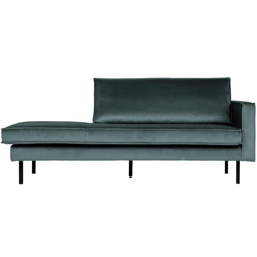 RODEO DAYBED RECHTS VELVET GROENBLAUW