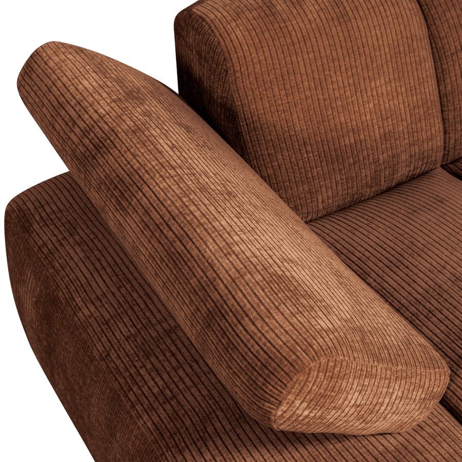 MOJO CHAISE LONGUE ELEMENT LINKS RIBSTOF ROESTBRUIN
