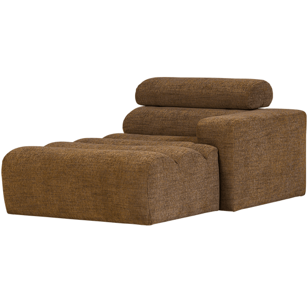 NOVI CHAISE LONGUE ELEMENT ARM RECHTS KARAMELBRUIN MELANGE