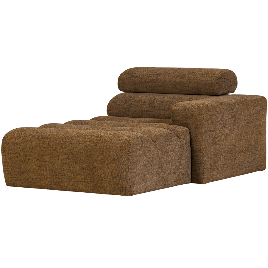 NOVI CHAISE LONGUE ELEMENT ARM RECHTS KARAMELBRUIN MELANGE