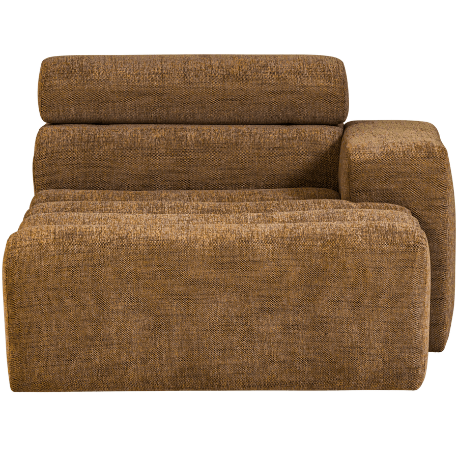 NOVI CHAISE LONGUE ELEMENT ARM RECHTS KARAMELBRUIN MELANGE