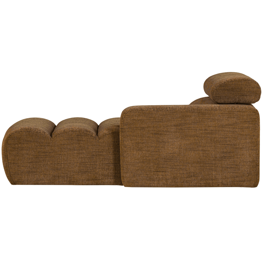 NOVI CHAISE LONGUE ELEMENT ARM RECHTS KARAMELBRUIN MELANGE