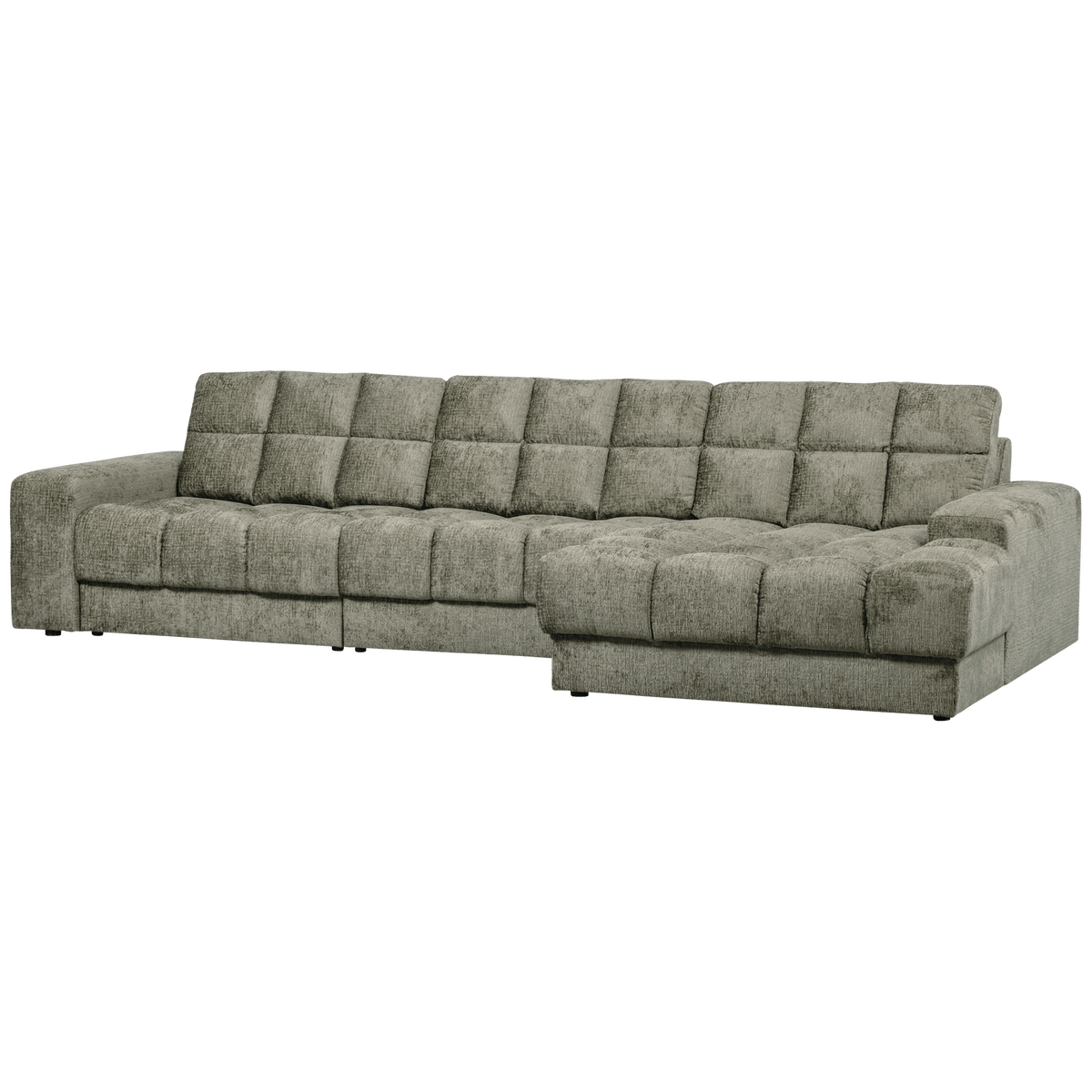 SECOND DATE CHAISE LONGUE RECHTS STRUCTURE VELVET FROST