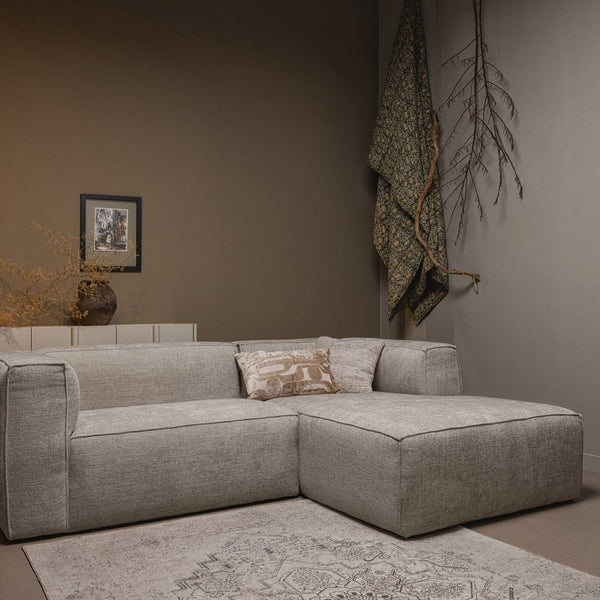 BEAN CHAISE LONGUE BANK RECHTS GROVE MELANGE TRAVERTIN