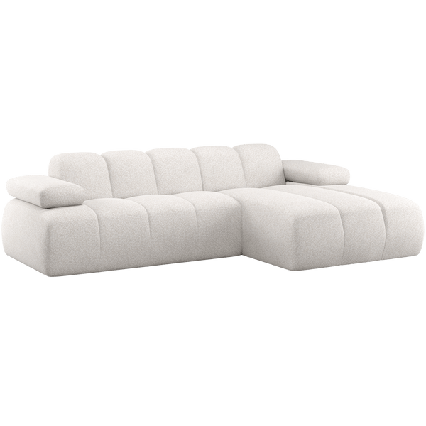 MOJO CHAISE LONGUE BANK RECHTS WOLLIG ECRU