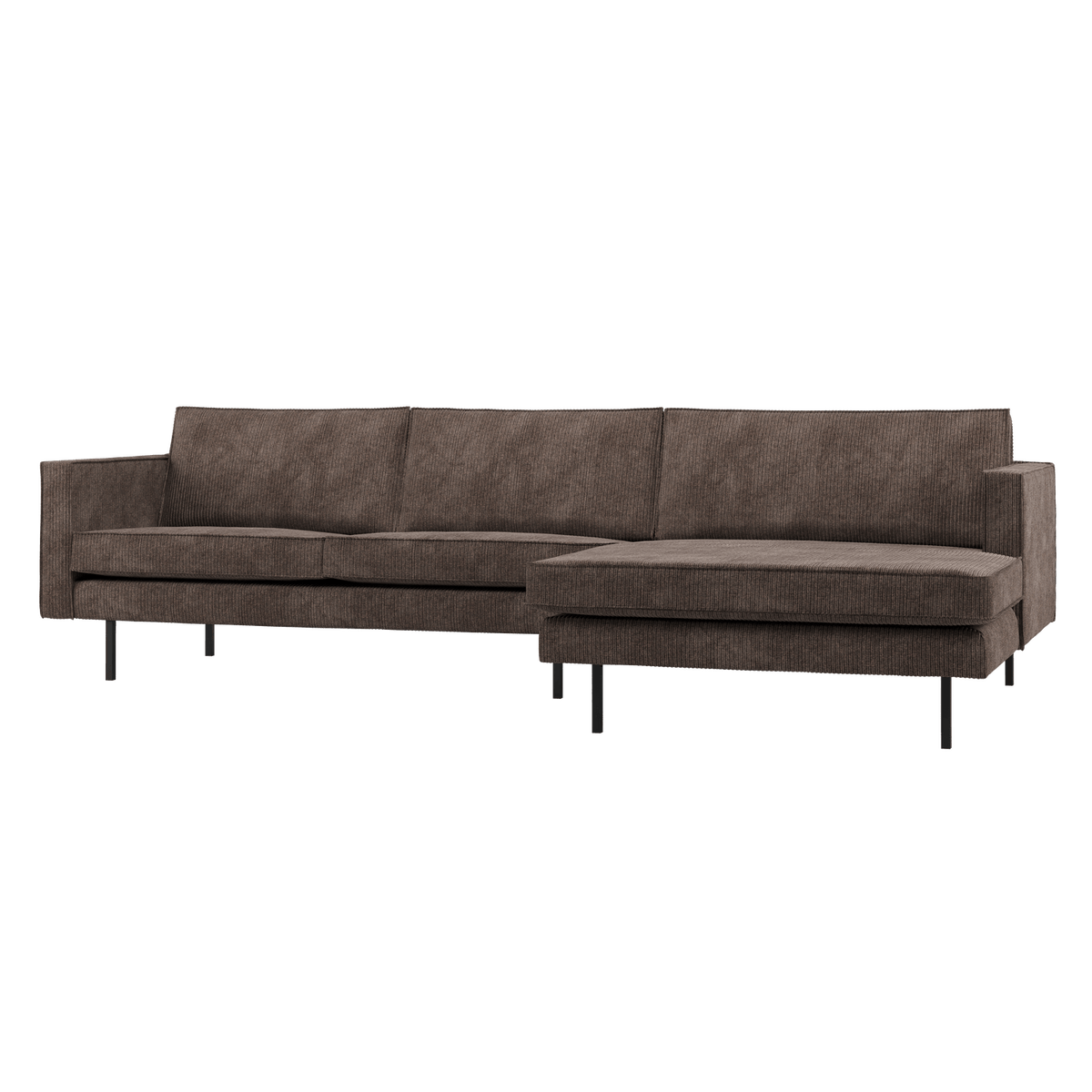 RODEO CHAISE LONGUE BANK RECHTS RIBSTOF BRUIN