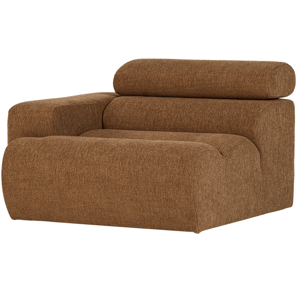NOVI 1-ZITS ELEMENT ARM LINKS BOUCLE KARAMELBRUIN