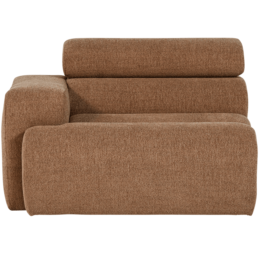 NOVI 1-ZITS ELEMENT ARM LINKS BOUCLE KARAMELBRUIN
